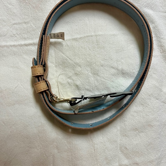 Banana Republic Tan Leather & Denim Belt S NWT - Picture 3 of 3